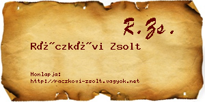 Ráczkövi Zsolt névjegykártya